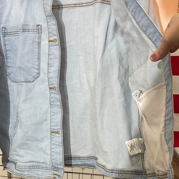 Vans Light Blue Denim Jacket XL Oversized - Picture 5 of 7
